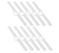 HOMOBABE 10 Piezas Clips de Doble Orificio para Persianas Verticales de Repuesto, Portador Resistente de Lamas de Plástico 100mm, Kit de Reparación para Cortinas en Oficinas y Dormitorios