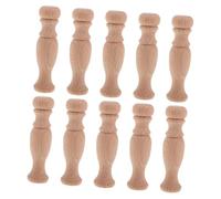 HOMOBABE 10 Piezas Columna Romana de Madera Sin para Manualidades de Carpintería Balustre de Muebles sin Pintar Reemplazo Decorativo para Muebles y Proyectos de Bricolaje