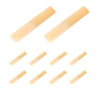 HOMOBABE 10 Unidades Cañas para Fuerza 1.0 de Natural y Corte sin con Punta Delgada Incluye Estuche de Plástico para Ensayos y Presentaciones
