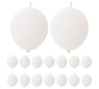 HOMOBABE 100 Unidades Globos y Diseño Único de 12 Pulgadas de Látex Blancos con Extensión Conectada Material Amigable para Decoraciones de Boda y Fiestas para Múltiples