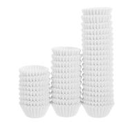 HOMOBABE 1000 Moldes de Papel Desechables para Cupcakes y Muffins Blancos, Tamaño 2.5x2cm, Aptos para Hornear y Elaboración de Dulces en Casa o Fiestas