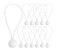 HOMOBABE 12 Cuerdas Elásticas con Bolas de Color Claro, Sujetadores de Lona Resistentes de 6 Pulgadas, Banda de Goma con Abs y Nylon, para Actividades al Aire Libre y Uso Doméstico