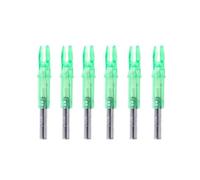 HOMOBABE 12 Piezas Nocks de Flecha Iluminados LED para Eje de 6,2mm, Accesorios de Arco en Abs Luz Verde para Seguimiento Continuo y Uso en Tiro Arco