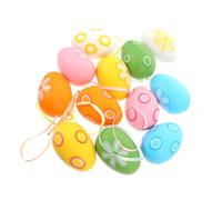 HOMOBABE 12piezas Huevos De Pascua De Decorativos Diseño Pintado para Decoración De Hogar Celebraciones De Semana Santa