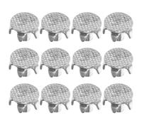 HOMOBABE 15 Crampones de Punta Antideslizantes para Calzado de Invierno Púas de Acero, Ligeros y Portátiles para Caminar y Palear Nieve, Paquete de 15 Unidades Plata