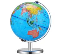 HOMOBABE 1pieza Globo Terráqueo Educativo Iluminado con Soporte Giratorio Luz Nocturna para Adultos Decoración Interactiva para Enseñanza y Aprendizaje Geográfico