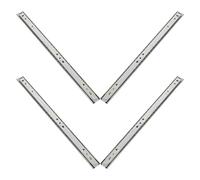 HOMOBABE 2 Pares Guías Correderas para Muebles de Acero Plata de 27mm de Ancho Doble Extensión y Rodamiento de Bolas para Reparación y Proyectos DIY en Cajones y Armarios