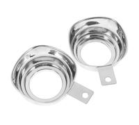 HOMOBABE 2 piezas Embudo Acero Inoxidable Boca Ancha para Aceite y Líquidos Práctico y Fácil de Limpiar Diseño Ligero y Resistente para Cocina sin Derrames