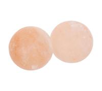 HOMOBABE 2 Piezas Jabón de Sal Mineral Natural Esférico, Naranja, Hecho a Mano, para Sauna, Spa y Sesiones de Vapor, Exfoliación Suave y Efecto Revitalizante