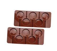 HOMOBABE 2 piezas Molde de Silicona para Lollipops Redondos y Chocolates para Hornear y DIY para Dulces y Postres Resistente y de Desmoldar Compatible con Horno y Microondas