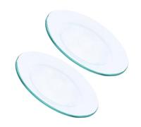 HOMOBABE 2 Platos Calentadores de Cera de Vidrio Transparente para Quemador de Aceites Esenciales, Aroma Difusor y Decoración del Hogar