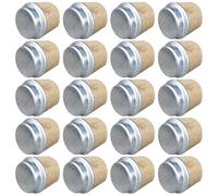 HOMOBABE 20 Unidades Tapones Térmicos para Botellas de Agua, Tapones de Madera y Aluminio Aislamiento Térmico, Previenen Derrames y Protegen contra Quemaduras, Uso Doméstico y Oficina