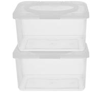 HOMOBABE 2piezas Dispensador De Toallitas Con Tapa Anti-polvo y Anillo De Silicona Sellado Caja Portátil De Gran Capacidad Para Mantener Húmedas y Limpias Resistente y Multiusos Para Hogar