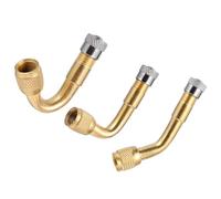 HOMOBABE 3piezas Adaptador de Válvula de Cobre Ángulo - - Extensión para Neumáticos Coche Moto y Camión Prolongador Resistente y Fácil de Instalar
