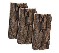 HOMOBABE 3piezas Decoración Natural De Corteza para Terrario y Acuario Fondo para Reptiles y Peces Accesorios Lifelike De Hábitat Interior