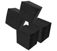 HOMOBABE 4 Paneles de Insonorización de Espuma en Forma de Cubo 15x15x15 Cm Negros Retardantes de Llama, Bloque Absorbente Acústico para Estudio, Sala de Grabación Sonido Profesional