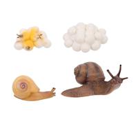 HOMOBABE 4 Piezas Figuritas de Caracoles Kit Educativo del Ciclo de Crecimiento para Decoración Interactiva y Herramienta Didáctica