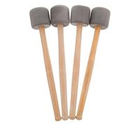 HOMOBABE 4 piezas Mazos de Tambor Grandes de Espuma con Mango de Madera para Percusión y Bombo Accesorios para Instrumentos Musicales