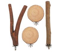 HOMOBABE 4piezas Perchas De Madera para Pájaros De Accesorios para Periquitos y Agapornis Estimulación y Ejercicio para Aves Domésticas