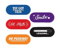 HOMOBABE 5 Cubiertas para Cámara Web de Tableta y Portátil Protección de Privacidad, Adhesivas y Deslizables, Estilo Original y Chic, Adecuado para Uso en Oficina y Trabajo Remoto