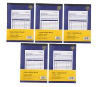 HOMOBABE 5 Piezas Talón de Facturas de Venta, Libro de Recibos para Seguimiento de Pedidos, Papel, 2 Partes, Cuaderno de Escritura Integrada, para Pequeños Negocios y Autónomos