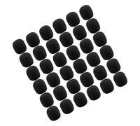HOMOBABE 50 piezas Unidades Funda de Esponja para Micrófono Parabrisas Protector de Viento Material Suave y Elástico Color Negro Estándar Cómodo para Micrófonos de Mano Cabeza