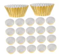 HOMOBABE 500 piezas Mini para Cupcakes de Papel Aluminio Resistente al Aceite Estándar para Repostería Bodas y Fiestas
