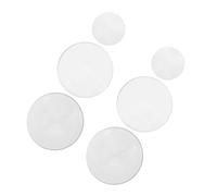 HOMOBABE 6 Lentes de Vidrio Convexas Dobles de 3 a 5 Cm de Diámetro para Experimentos Científicos y Laboratorios, Demostrando Leyes Ópticas Material de Vidrio
