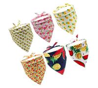 HOMOBABE 6piezas Bufandas De Mascotas De Cartoon para Perros Gatos Bandanas Triangulares Coloridas Accesorios De Verano para Decorar Collares De Animales Pequeños