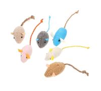 HOMOBABE 6piezas Juguetes Interactivos para Gatos Ratones De Peluche Catnip Juguetes Masticables para Mantener Tu Gato y Entretenido