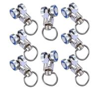 HOMOBABE 8 Piezas de Rodillos Metálicos para Cortinas Eje de Metal, Resistentes al Desgaste y Fácil Instalación para Diferentes Tipos de Rieles y Cortinas