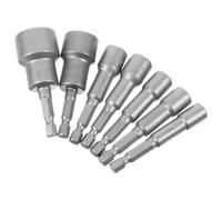 HOMOBABE Acero al Carbono, Destornillador de Tuercas para Pernos, Plata, Dado para Brocas de Tuercas, 6mm 7mm 8mm 9mm 10mm 15mm 19mm, para Taladro Recargable y Destornillador Eléctrico