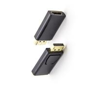 HOMOBABE Adaptador Displayport Macho Hembra para HDTV y PC Soporta Resolución Conector Transmisión de Señal Estable