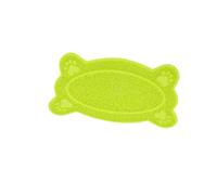 HOMOBABE Alfombrilla para Arenero de Gato Antideslizante Forma de Hueso, Tamaño L, Color Verde, Resistente al Desgaste, Adecuado para Proteger Suelos y Alfombras
