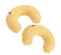 HOMOBABE Almohada Cuello de Gatito en Forma de U, y Cómoda, Hecha de Franela y Algodón Perla, Pack de 2 Piezas, Adecuado para Mascotas Pequeñas