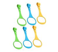 HOMOBABE Anillos de Soporte para Cuna Ñiño, Juego 6 Piezas Colores Amarillo Azul Verde, Herramientas de Asistencia para Caminar Ñiño, Fortalecimiento Brazo, Seguridad y Equilibrio