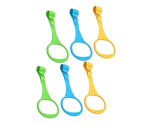 HOMOBABE Anillos de Soporte para Cuna Ñiño, Juego 6 Piezas Colores Amarillo Azul Verde, Herramientas de Asistencia para Caminar Ñiño, Fortalecimiento Brazo, Seguridad y Equilibrio