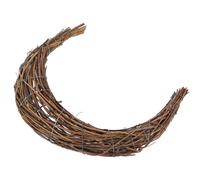 HOMOBABE Aro de Ratán Natural Forma de Luna 25 CM para Manualidades DIY Estructura Resistente para Guirnaldas Accesorio Adecuado para Decoración de Paredes Fiestas y Hogar Rústico