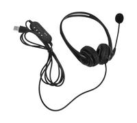 HOMOBABE Auriculares Supraaurales con Cancelación de Ruido Cvc6.0, Micrófono USB con Cable, Orejeras Flexibles y Cómodas para Oficina, Centro de Llamadas y Trabajo en PC
