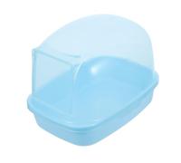 HOMOBABE Bañera para Hámster y Chinchilla Baño De Arena Abs Resistente Tamaño Mediano Azul para Mascotas Pequeñas Jaula y Entorno Higiénico