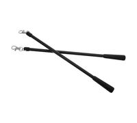 HOMOBABE Barra para Cortinas de Fibra de Vidrio de 30.5cm con Ganchos y Soporte, Resistente a Impactos, Diseño Minimalista para Hogar y Hotel, Paquete de 2 Piezas