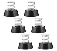 HOMOBABE Base de Resorte para Muñecos Cabezones Adhesivo Fuerte, 6 Piezas en Negro, Material de Hierro y Plástico, Adecuado para Decoración del Salpicadero del Coche y DIY