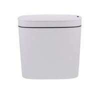 HOMOBABE Basurero Inteligente Sensor de Inducción Recargable Usb, Cubo de Basura Estrecho de 14 Litros en Color Blanco para Cocina, Baño y Oficina, Papelera sin Contacto de Plástico Pp