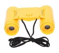 HOMOBABE Binoculares Infantiles para Niños Pequeños, Tamaño Compacto, Prismáticos de Juguete Ajustables, Enfoque Manual, Color Amarillo sin Impresión, para Observación de Aves