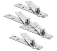 HOMOBABE Bisagras de Puerta Ocultas Paquete de 4 Piezas de Acero Inoxidable 360 Instalación Oculta y Fijación Estable para Puertas Secretas y Muebles de Cocina