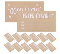 HOMOBABE Boletos para Rifa en Cartulina de Color Claro 200 Unidades con Campos para Nombre, Email y Teléfono, Papeletas para Sorteos y Rifas, Entradas para Eventos y Urnas de Juego