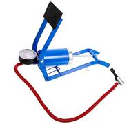 HOMOBABE Bomba de Pie Portátil para Bicicleta y Coche, Inflador de Neumáticos de Alta Presión Tubo Rojo Pequeño, Bomba de Piso Metálica Ligera para Ciclismo y Actividades al Aire Libre