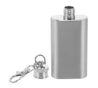 HOMOBABE Botella de Whisky Inoxidable de Onzas con Tapa Plana y Llaveros Petaca Portátil para Senderismo y Resistente Fugas y