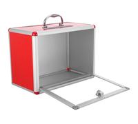 HOMOBABE Caja de Votación con Diseño Robusto Cuadrada de Aleación de Rojo y Sistema de Cierre Seguro para Negocios y Organizaciones Benéficas