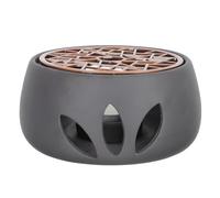 HOMOBABE Calentador de Tetera de Cerámica Negro Estilo Japonés Base Calefactora y Alfombrilla Morada para Té Doméstico Soporte para Estufa de Té Compacto y Portátil Herramienta Creativa